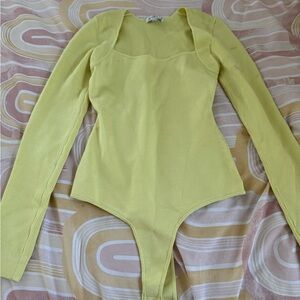 Guess Yellow Blouse Vibrant Long Sleeve